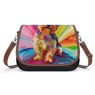 Generic Cute Yorkshire Terrier Crossbody Bags for Women Shoulder Messenger Bag Purse Handbags