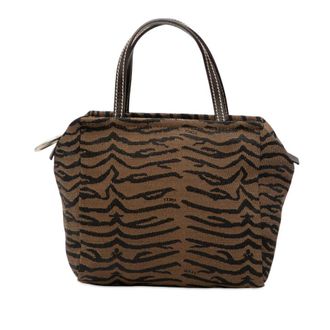 Fendi Pre-owned Fendi Canvas Zebra Print Handbag 2415 8N0000 038