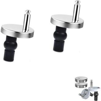 OEM Un Juego De Dos Bisagras Para Asiento De Inodoro Con Tornillos Y Tuercas Expandibles - F&aacute;ciles De Instalar - Aptas Para Fijaciones De Asientos De Inod
