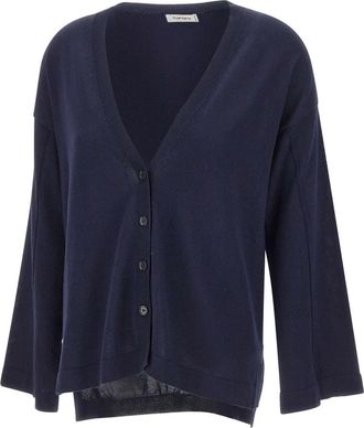 KANGRA Katoenen Cardigan - Dames - Vesten - Blauw - 2XL - Katoen - Truien & Vesten