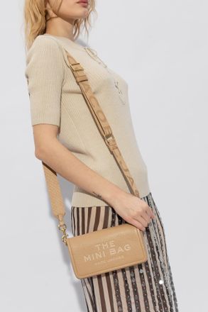 Marc Jacobs The Mini Bag Leather Shoulder Bag, Womens, Beige