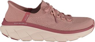 Skechers Womens DLux Walker 2.0 Thrill Movement Slip-On Sneakers, Dark Mauve Knit/Trim, 6.5 UK