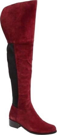 Charles by Charles David Womens Giza Suede Leather Over The Knee Boots In Burgundy