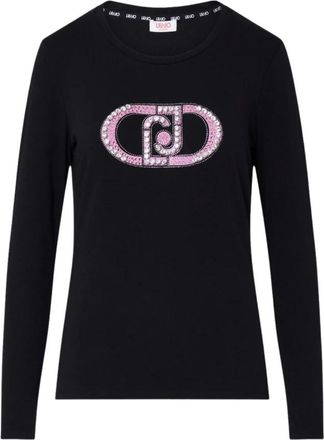 Liu Jo ECS T-shirt Basica M/L - Dames - Longsleeves - Zwart - M - Katoen - Tops