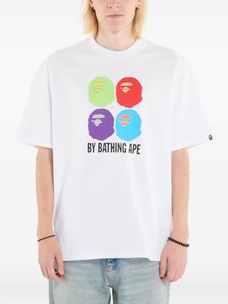 A Bathing Ape Multi Ape Head T-shirt - White