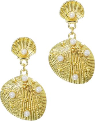 Adornia Shell Drop Earrings in Gold at Nordstrom Rack
