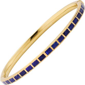 Jan Leslie Dash Bracelet Set In Sterling With 18K Gold Overlay in Blue at Nordstrom