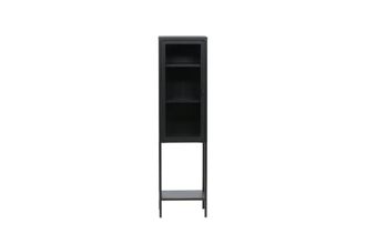 ebuy24 Vitrina misha 1 puerta, 4 estantes, color negro