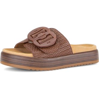 Gabor Platform Slide Sandal in Cognac at Nordstrom, Size 10.5-11Us