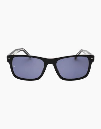 Tommy Hilfiger Mens Tommy Hiliger Blue Lens Black Sunglasses - Size: ONE size