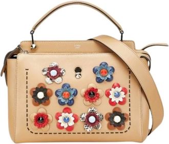 Fendi Pre-owned Handbags, female, Beige, Size: ONE SIZE Pre-owned Vintage Leather Handbag