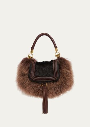 Chlo&eacute; Marcie Foulard Shearling & Calf Hair Hobo Bag