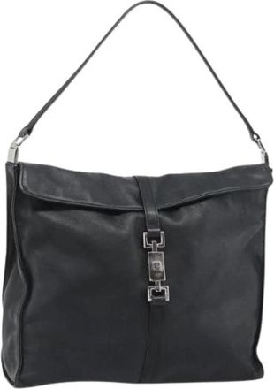 Gucci Pre-owned Shoulder Bag - Dames - Vintage Schoudertas - Zwart - ONE Size - Leer - Vintage