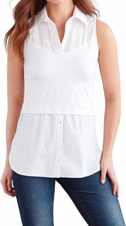 Finley Layering Tank Sleeveless Top In White