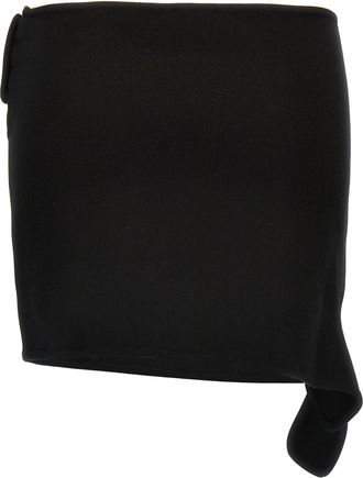 Courr&egrave;ges Womens Black Viscose Long Skirt