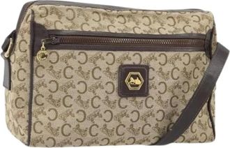 Celine Pre-owned Cross Body Bags, female, Beige, Size: ONE SIZE Pre-owned Vintage Canvas Cross Body Bag