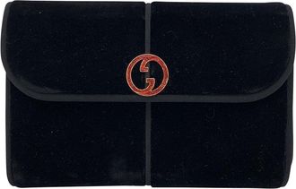 Gucci Black Velvet Shoulder Bag (Authentic Pre-Loved)