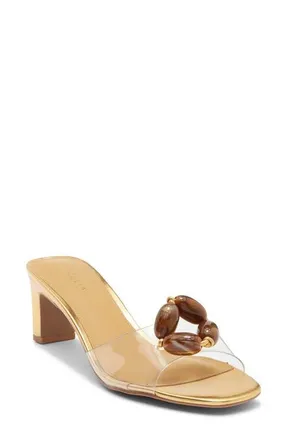 Cecelia New York Jessy Slide Sandal in Gold Chocolate at Nordstrom, Size 8.5