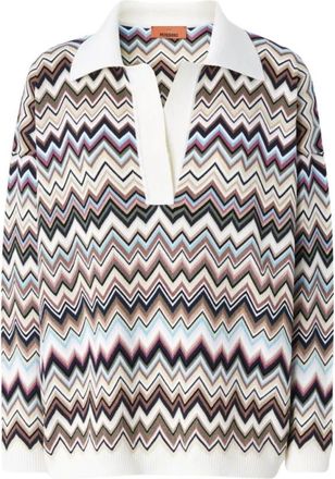 Missoni Oversized Zig Zag Polo - Dames - Polos - Veelkleurig - 2XS - Wol - Tops