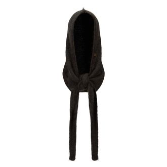Ganni Geborstelde Mohair Balaclava - Dames - Accessoires - Bruin - Maat: ONE Size Mohair