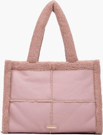 Like Dreams Womens North Everyday Vegan Sherpa Tote Bag In Pink
