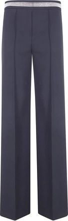 D.exterior Wide-Leg Broeken - Dames - Wijde Broeken - Zwart - M - Broeken