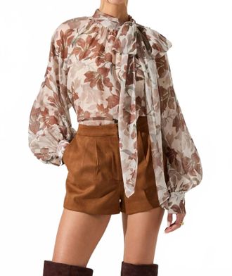 Astr Cinthia Top In Brown White