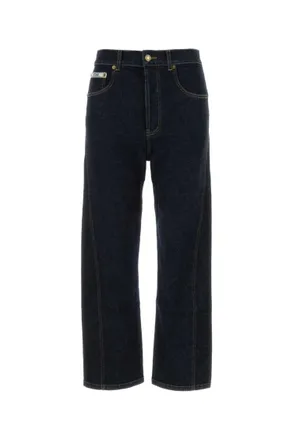 Moschino Navy Blue Straight Mid Rise Jeans
