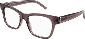 Saint Laurent SLM118003 Square-Frame Acetate Eyeglasses - Brown