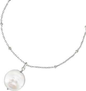 Dower & Hall White Biwa Pearl Pendant