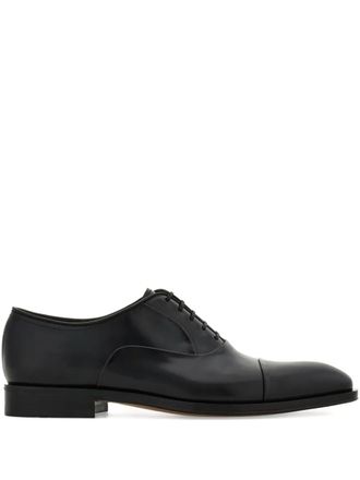 Ferragamo leather oxford shoes - men - CALFSKIN/CALFSKIN/Rubber/Calf Leather - 10.5EE - Black
