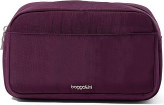 Baggallini Womens Pocket Cosmetic Bag with Brush Organization
