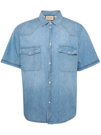 Gucci denim short-sleeve shirt - Blue