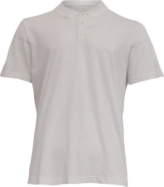 Theory Short Sleeve Polo Shirt in White Cotton