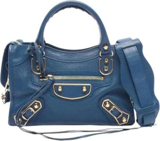 Balenciaga Pre-owned Handbags, female, Blue, Size: ONE SIZE Pre-owned Vintage Handbag