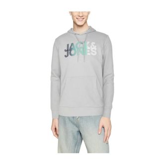 Jack & Jones Hoodies & sweatvesten, Heren, Grijs, M, Hooded Sweatshirt