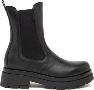 Nero Giardini Zwarte leren Chelsea boots - Dames - Chelseaboots - Zwart - 36 EU - Leer - Schoenen