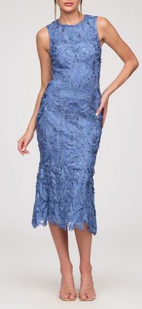 JS Collections Meli Soutache Cocktail Midi Dress in Azure at Nordstrom, Size 14