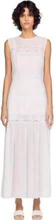 Sandro Crepon maxi dress in White at Nordstrom, Size 34 Eu