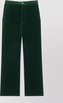 Saint Laurent velvet straight-leg trousers