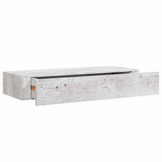 vidaXL Vidaxl - Estante De Pared Con Caj&oacute;n Mdf Gris Hormig&oacute;n 60x23,5x10 Cm