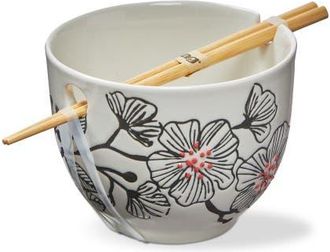 Tag Osaka Noodle Bowl S/2 Black Multi Stoneware Everyday at Nordstrom