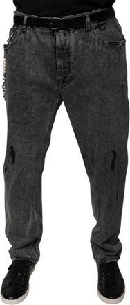 Dolce & Gabbana Mens Dark Gray Cotton Skinny Denim Jeans Elastane Clothing