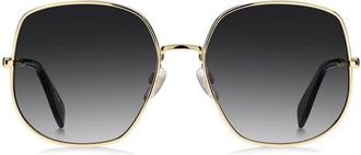 Marc Jacobs 59mm Gradient Square Sunglasses in Gold Black/Dark Grey at Nordstrom
