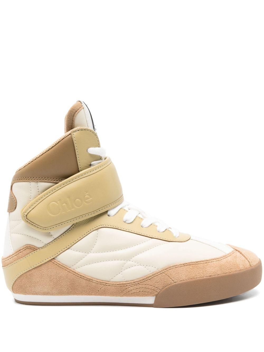【chloe・クロエ】 SNEAKERS スニーカー Chloé Kick ハイトップ スニーカー の茶色 | Chloé JP