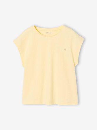 Vertbaudet M&auml;dchen T-Shirt BASICS Oeko-Tex hellgelb
