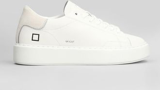 D.A.T.E. D. A.T. E. Sfera Calf Sneakers In White Suede And Leather