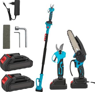 OEM Sierra El&eacute;ctrica, P&eacute;rtiga Telesc&oacute;pica, Tijeras De Podar Multiusos, 2 Bater&iacute;as