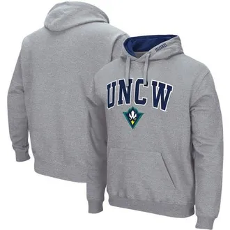 Colosseum Mens Colosseum Heathered Gray UNC Wilmington Seahawks Arch and Logo Pullover Hoodie in Heather Gray at Nordstrom, Size Xx-Large