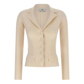 Elisabetta Franchi Mujer, Chaquetas, Blanco, Talla: S